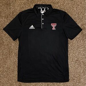 Adidas Men's Black Polo Texas Tech Red Riders New